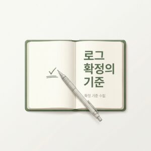 ai thumbnail minimal 로그 확정의 기준 1785916405