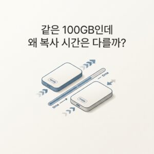 ai thumbnail minimal 같은 100GB인데 왜 복사 시간은 다를까 1789218587