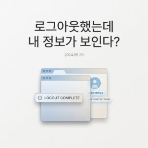 ai thumbnail minimal 로그아웃했는데 내 정보가 보인다 1789218837