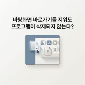 ai thumbnail minimal 바탕화면 바로가기를 지워도 프로그램이 삭제되지 않는다 1790004303