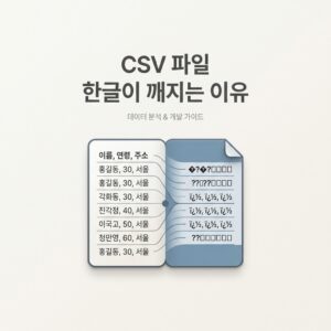 ai thumbnail minimal CSV 파일 한글이 깨지는 이유 1790857184