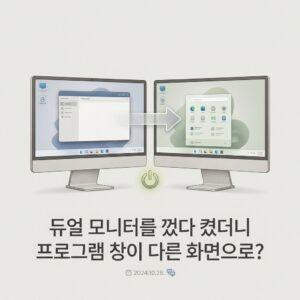 ai thumbnail minimal 듀얼 모니터를 껐다 켰더니 프로그램 창이 다른 화면으로 1791261847