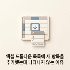 ai thumbnail minimal 엑셀 드롭다운 목록에 새 항목을 추가했는데 나타나지 않는 이유 1793197744