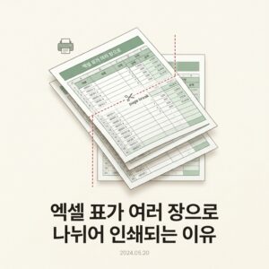 ai thumbnail minimal 엑셀 표가 여러 장으로 나뉘어 인쇄되는 이유 1792330898