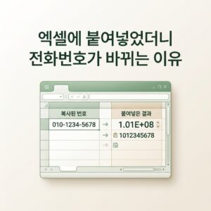ai thumbnail minimal 엑셀에 붙여넣었더니 전화번호가 바뀌는 이유 1791261918