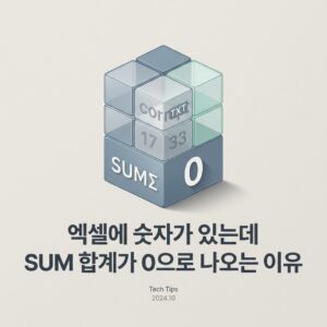ai thumbnail minimal 엑셀에 숫자가 있는데 SUM 합계가 0으로 나오는 이유 1792330846