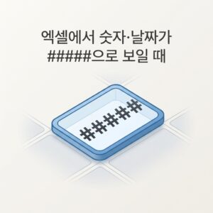 ai thumbnail minimal 엑셀에서 숫자·날짜가 으로 보일 때 1793197714